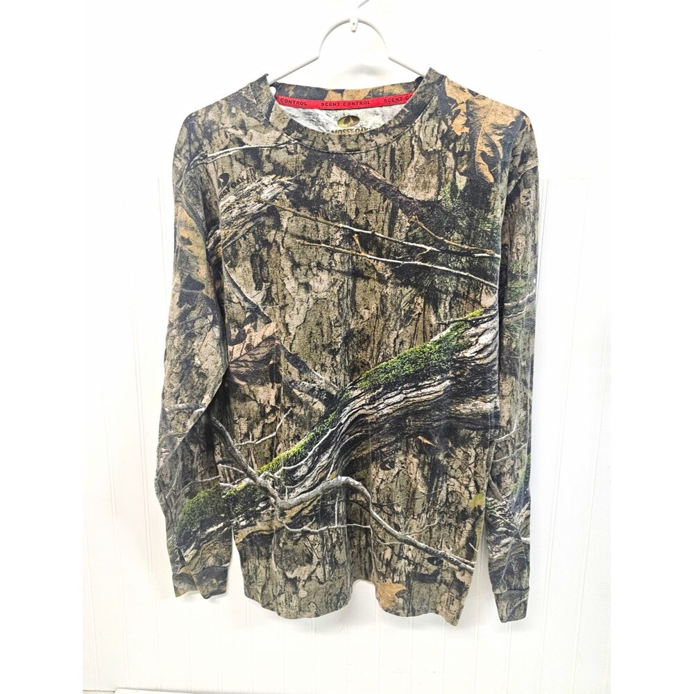 Mossy Oak Camouflage Scent Control LS T-Shirt Cotton Blend Mens Regular M